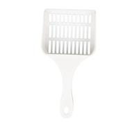 Toddmomy Ergonomic White Cat Litter Scoop with Filtered Design for Separation Lightweight Durable Cat Poop Scooper for Household Pet Care Non Slip Handle for Comfortable Use Supply Gift
