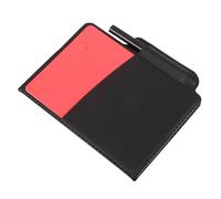 Toddmomy Essential Soccer Referee Card Set with Thick Red and Yellow Cards PU Leather Notebook Pencil for Accurate Game Management and Professional Match Officiating