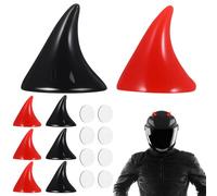 Toddmomy Evil Horns Helmet Accessories Red and Black Pack 8pcs Lightweight Abs Horns Decorations Easy to Use and Can be Installed on Smooth Surface for Motorcycle and Car Helmets