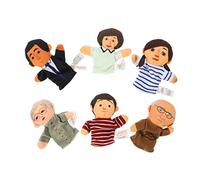 Toddmomy Family of Six Shape Finger Puppets Educational Toys Cloth Puppets for Early Learning and Creative Play Storytelling and Imaginative Fun