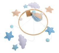 Toddmomy Felt Ball Star Crib Mobile Cute Nursery Room Hanging Ornament for Boys Adorable Wall Pendant Decor for Bedrooms Soft Materials Design