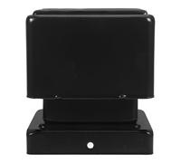 Toddmomy Fence Post Finials Black Metal Lotus Cap Flat Top 100Mm Square Tube Easy Installation Protective Garden Fence Cover for Gates