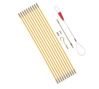 Toddmomy Fiberglass Cable Puller Kit with Wire Running Rods and Accessories for Electrical Wire Pulling Efficient Fish Tape for Residential Commercial and Industrial Installations