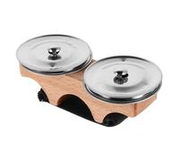 Toddmomy Finger Cymbal Accessory Handmade from Wood Steel for Singer Drummer Guitartist and Music Lessons