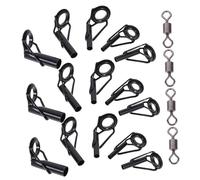 Toddmomy Fishing Rod Guide Tips Set Professional Fishing Pole Repair Kit Tangling Design for Easy Use and Portability