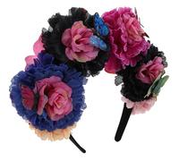 Toddmomy Flower Crown Headband, Cloth Butterfly Hair Accessory, Day the Dead Headband, Random Color, for Theme Parties and Cosplay