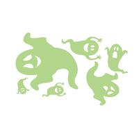 Toddmomy Fluorescent Halloween Ghost Wall Stickers Luminous Party Supplies Window Decals Glow-in-The-Dark Halloween Decoration for Indoor Walls and Doors