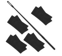 Toddmomy Flute Cleaning Kit and Maintaining Instrument Performance with Black Abs Stick for Removing Fingerprints and Fabric Cloth Flute Care Accessory for Musical Instruments