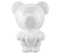 Toddmomy Foam Bear Mold and Creative and Adorable Decorations Bear Shape Model, Paintable and Embellishable White DIY Craft Projects Wedding Party Decor