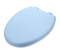 Toddmomy Foam Toilet Seat Elongated Soft Close with Thickened Foam Padding for Home Bathroom Comfort in Blue Swirls