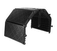 Toddmomy Foldable Five Door Microphone Sound Absorbing Shield Portable Isolation Guard for Clearer Vocal Recording Lightweight Durable Mic Soundproof Cover for Studio and Home Use