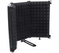 Toddmomy Foldable Microphone Windshield Cover with Iron and Eva Sponge, Three Panels, Multi-layer Noise Reduction System for Recording Studio Use