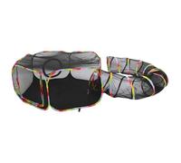 Toddmomy Foldable Portable Pet Playpen Tunnel for Cats Made of Sturdy Polyester Taffeta, Black Creative Design Suitable for Outdoor and Travel Use