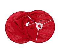 Toddmomy Folding Cloth Pendant Lamp Shade Red Ceiling Light Cover Simple Elegant Fabric Lampshade for Hanging Lamp Easy Installation Structure Warm Living Bedroom Decor