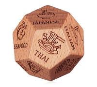 Toddmomy Food Decider Sided Game for Friends Choose Where to Eat for Christmas Valentine Special Occasions Elegant Natural Design