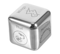 Toddmomy Food Decision Dice Stainless Steel Reusable Metal Dice for Meal Decisions Fun Food Game and Friends