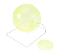 Toddmomy Four in One Multifunctional Hamster Running Ball with Stand Yellow Small Pet Exercise for Gerbils and Mini Animals Safe Activity Runner