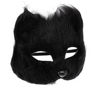 Toddmomy Fox Half Face Mask for Adults Realistic DIY Fox Cosplay Prop for Halloween Masquerade Parties and Festivals Comfortable and Safe with Elastic Band for Easy Wear