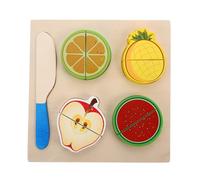 Toddmomy Fruit Cutting Puzzle for Years Educational Kitchen Playset Removable Slices for Fine Motor Skill Development and Early Learning