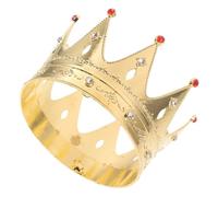 Toddmomy Gemstone Crown Headpiece for, Gold Party Birthday Tiara, Cosplay Crown Accessory for Little ’ Celebration and Role Play