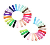 Toddmomy Girls Hair Barrettes Set 40pcs Boutique Hair Clips Ribbon No Grip Metal Clips