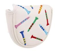 Toddmomy Golf Club Head Covers with Embroidered Design Lightweight Driver Headcover with Plush Lining for Scratch Protection Stylish White Golf Headcover for Golfers