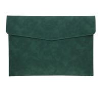 Toddmomy Graduation Time Faux Leather Document Wallet in Green, A4 File Pouch for Storing Documents and Organizing Files, Sturdy Imitation Leather Folder Organiser for Office Workers