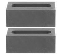 Toddmomy Graphite Ingot Mould Set 100g Capacity 2pcs Extreme Heat Endurance and Exceptional Robustness for Metal Smelting and Jewelry Casting Suitable for Gold and Copper Advanced Metal