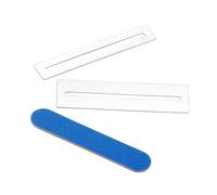 Toddmomy Guitar Fret Guard Set 3pcs Metal Fingerboard Protectors with Radian Polishing Tool for Electric and Bass Guitar Fretboard Maintenance and Luthier Accessories