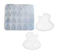 Toddmomy Guitar Picks Mold Storage Case Practical Guitar Picks Molds Silicone Diy Plectrums