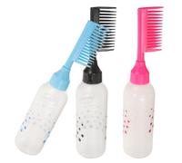 Toddmomy Hair Dye Comb Bottles Pe Material with Graduated Scale 150ml 3pcs Portable Hair Root Comb Applicators for Hairdressing and Beauty Treatments at Home