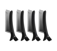 Toddmomy Hair Sectioning Clips to Create a Variety of Hairstyles for Salon Use 4pcs Plastic Black Hair Parting Comb Clips with Strong Hold, Stylish Design for Professional Stylists