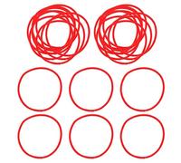 Toddmomy Hair Ties for Girl Suitable for Party and Many Occasions 100pcs Red Thin Nylon Rubber Bands with No Seam Creative and Fashion Style Easy to Match with Outfits
