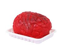 Toddmomy Halloween Brain Pattern Fast Food Box Artificial Human Organs Prop with Hand Painted Blood Stains Creepy Party Decoration for Haunted House and Spooky Halloween Atmosphere