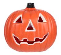Toddmomy Halloween Pumpkin Lamp Fall Pumpkin Lantern Light Up Pumpkin 8inch for Fireplace Outdoor Garden Decoration, Orange, 14X19CM
