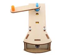 Toddmomy Hand Crank Flashlight DIY Wooden Physics Experiment Solar Torch Emergency LED Light for Camping Outdoor Use Educational Science Model for and Adults