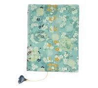 Toddmomy Hand-Made Green Cloth Book Sleeve Beautiful Pattern, Easy to Use and Good Adhesion, Protective Cover for Paperbacks for Personal Applications