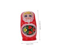Toddmomy Hand-painted Five-layer Wooden Russian Nesting Dolls Set Strawberry Girl Theme Colorful Educational Stacking for Holiday Christmas Party Decorations