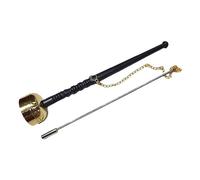 Toddmomy Handheld Brass Yin Qing Bell Buddhist Percussion Instrument Easy to Carry and Practical for Living Rooms and Schools with Decorative Golden Finish