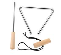 Toddmomy Handheld Iron Triangle with Striker Crisp Tone Percussion Bell for School Bands Orchestras Music Classes Metal Design for Rhythm Education and Concert Performances