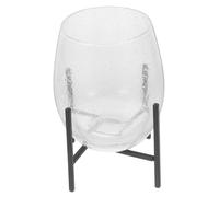 Toddmomy Handmade Japanese Iron Art Flower Vase Stand with Glass Planter Minimalist Hydroponic Bud Vases for Home Decor Wedding Centerpieces Floral Arrangements and Floating Candles