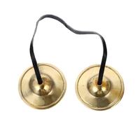 Toddmomy Handmade Pure Brass Meditation Cymbal Bell - Small Copper Yoga Percussion Instrument for Religious Ceremony and Spiritual Practice