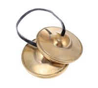 Toddmomy Handmade Tibetan Style Cymbals Bell Small Brass Percussion Instrument for Yoga Meditation and Religious Ceremonies