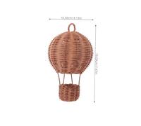 Toddmomy Handwoven Rattan Hot Air Balloon Nursery Wall Decor for Boys and Charming Willow Wicker Hanging Basket Photography Prop for Bedroom and