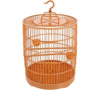 Toddmomy Hanging Bird Cage for Small Pets Stylish Round Plastic Birdcage with Safety Door Durable Design for Budgies and Parrots Bird Nest Decoration for Your Home