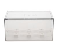 Toddmomy Headshell Storage Case: Turntable Headshell Cartridge Keeper Box - Transparent Acrylic 4-Position Display Case with Dust Cover - Universal Vinyl Record Player Accessories