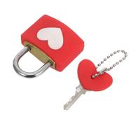 Toddmomy Heart Shape Love Lock with Key Red Couples Padlock for Wedding Anniversary Travel Christmas Suitcase and Bag Lock Romantic Symbolic Keepsake