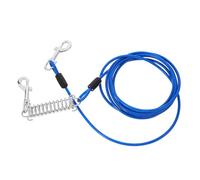 Toddmomy Heavy Duty Dog Tie Out Cable Lockable Hook Swivel Design for Small Medium and Dogs Shock Absorbing Spring Reduces Pulling Force for Outdoor Use