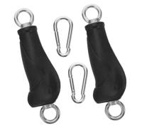Toddmomy Heavy Duty Exercise Handles and Comfortable Grip 2pcs with Dual Ring Design Gym Equipment Accessories Made of Pp, Stainless Steel and Iron for Cable Machine Attachments for Home