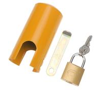 Toddmomy Heavy Duty Multi-Purpose Outdoor Tap Lock for Garden Metal Water Faucet Protective Lock in Yellow to Prevent Water Waste and Damage